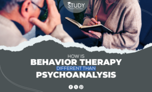 how is behavior therapy different than psychoanalysis